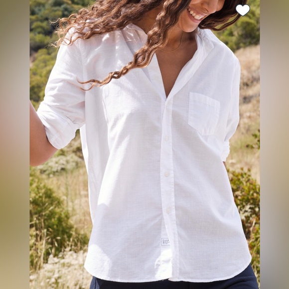 Frank & Eileen Tops - Frank & Eileen Classic White Linen Button-Up Shirt